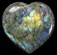 Flashy Polished Labradorite Heart #58874-1